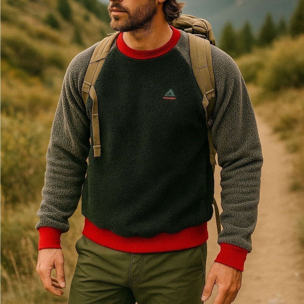 HOLUBAR Teddy Sherpa Fleece Pullover Sweatshirt